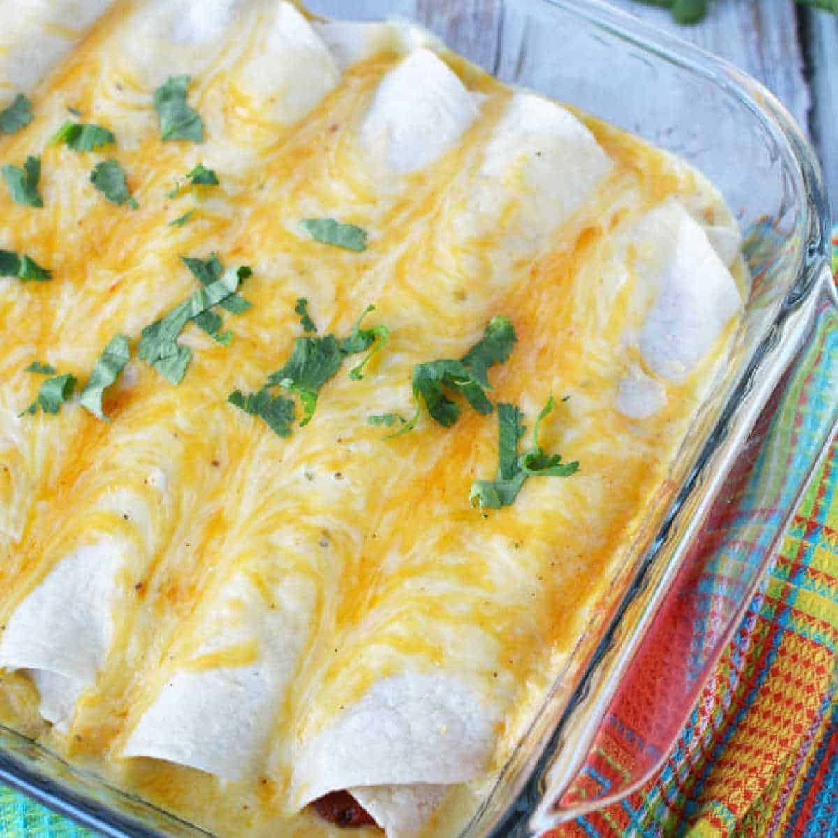 Chicken enchiladas, a family favorite