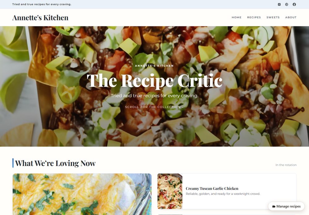 The Recipe Critic style reference